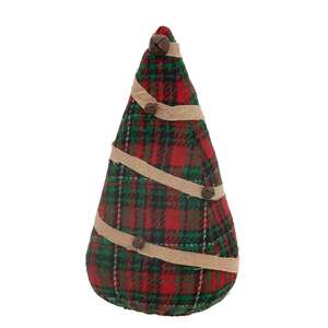 Stuffed Green & Red Felt Christmas Tree, 9"