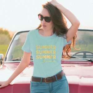 Summer Time T-Shirt, Heather Mint L135