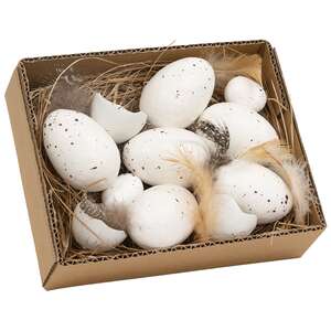 White Speckled Eggs in Box