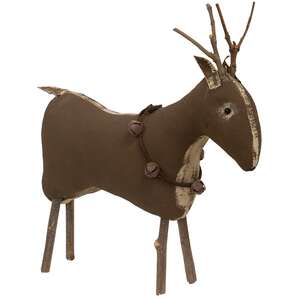 Stiffened Fabric Primitive Standing Reindeer #U22024