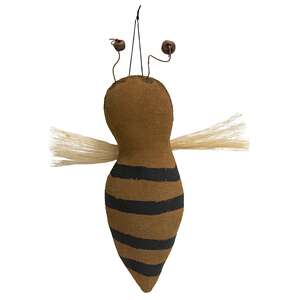 Stuffed Stiffened Fabric Primitive Bee Ornament