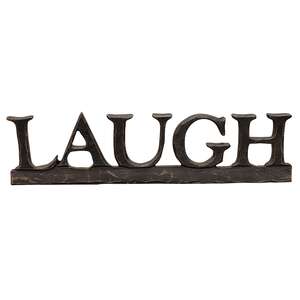 Resin Sign "LAUGH" - 3 asst.