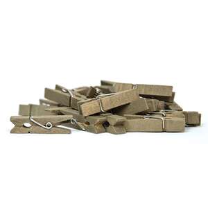 Antiqued Wood Clothespin Clips - 24pc/set;