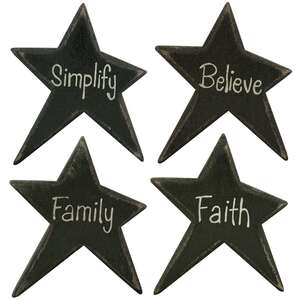 Black Star Magnets - 4/bag