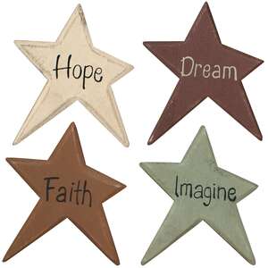 Star Magnet with Words - 4/bag