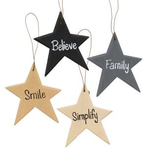 Word Star Ornaments #33097