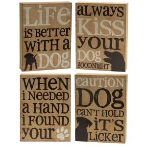 Life With a Dog Box Signs - 4 asst. # 33964