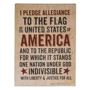 Pledge of Allegiance Box Sign
