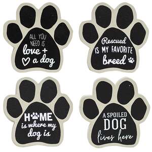 Dog Paw Magnets, 4/Set