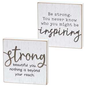 Strong & Inspiring Square Block, 2 Asstd. #37404