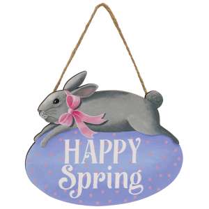 Happy Spring Bunny on Egg Hanger #37598