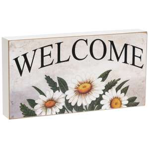Distressed "Daisy" Welcome Box Sign #37601