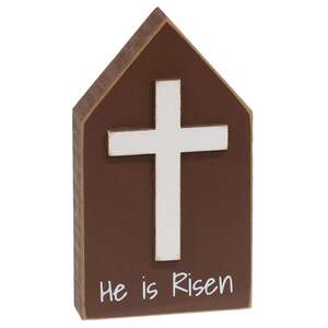 He Is Risen Wooden Block Sitter