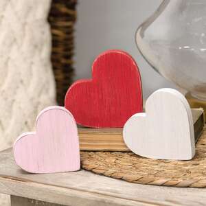 Distressed Wooden Heart Bundle, 3/Set 37652;