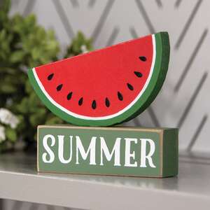 Watermelon on "Summer" Wooden Sitter 37694;
