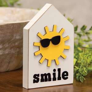 Smile Sunshine with Sunglasses Block Sitter 37709;