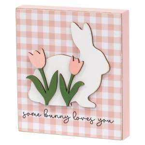 Some Bunny Loves You Bunny & Tulip Block #37715