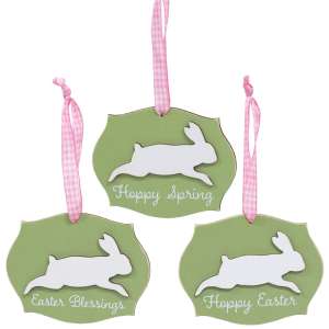 Hoppy Easter Bunny Blessings Ornament, 3 Asstd. #37723