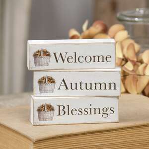 Welcome, Autumn, Blessings Block, 3 Asstd.;