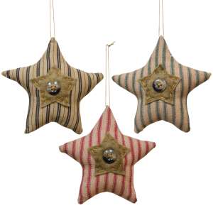 Ticking Button Star Ornaments #CS36413