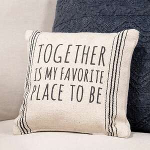 Together Is My Favorite Striped Natural Pillow 15558;