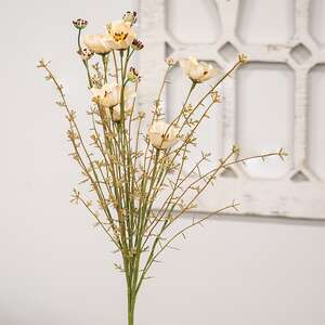 Blooming Mayflower Spray, Cream