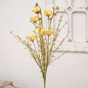 Blooming Mayflower Spray, Yellow