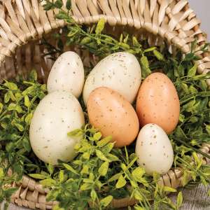6/Set, Natural Mottled Eggs in Bag #18397