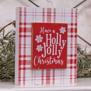 Holly Jolly Christmas Layered Plaid Block 37166