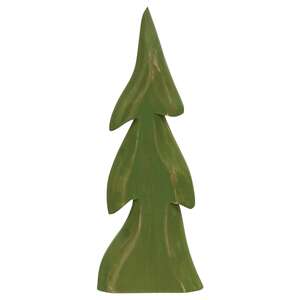 Distressed Wooden Pine Tree Sitter