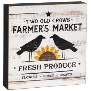 Retro "Two Old Crows" Farmer's Market Box Sign #37604