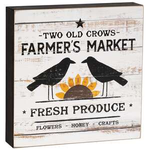 Retro "Two Old Crows" Farmer's Market Box Sign