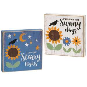 Sunny Days Starry Nights Square Block, 2 Asstd. #37605