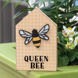 Queen Bee Plaid Block Sitter 37619;
