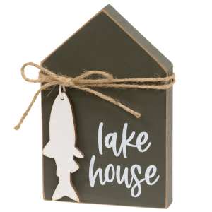 Lake House Wooden Block Sitter #37626