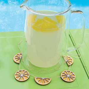 Wooden Lemon Slices & Wedges Mini Garland #37707