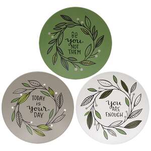 You Are Enough Leaf Ring Plate, 3 Asstd.