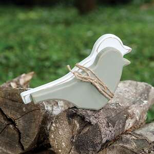 2/Set, Chunky Wooden Spring Bird Sitters #37797