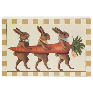 1st Place Carrot Bunny Trio Box Sign #37809