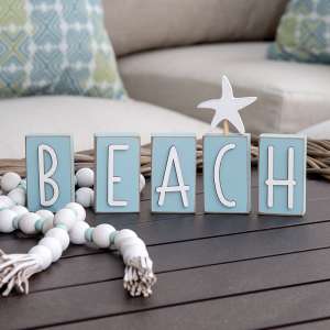 5/Set, "Beach" Word Blocks #37812