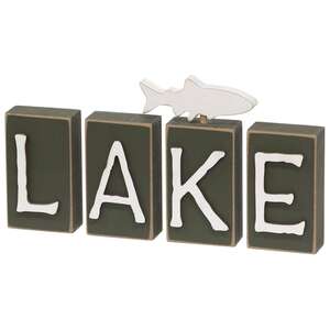 4 Set, "Lake" Word Blocks