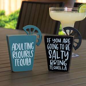 Tequila Words Block Sitter, 2 Asstd.;