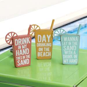 Beach Drink Block Sitter, 3 Asstd.