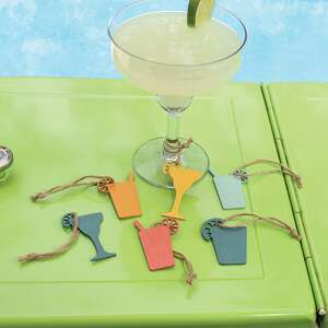 6/Set, Summer Drinks Wooden Ornaments