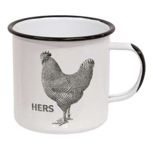 Hers Chicken Enamel Mug #60466