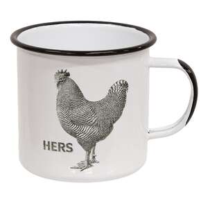 Hers Chicken Enamel Mug