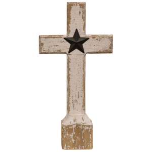 Wooden Cross with Barn Star #65340
