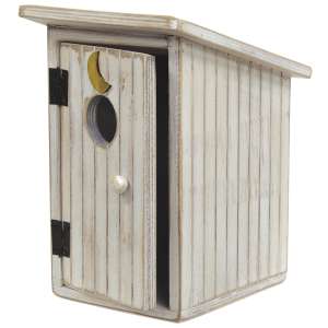 Outhouse Wooden Sitter, White #91154