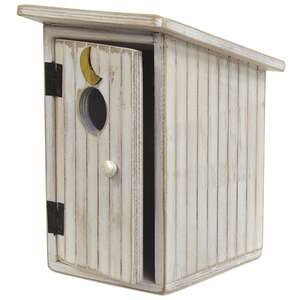 Outhouse Wooden Sitter, White