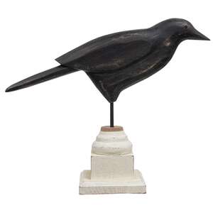 Wooden Crow Pedestal, Small